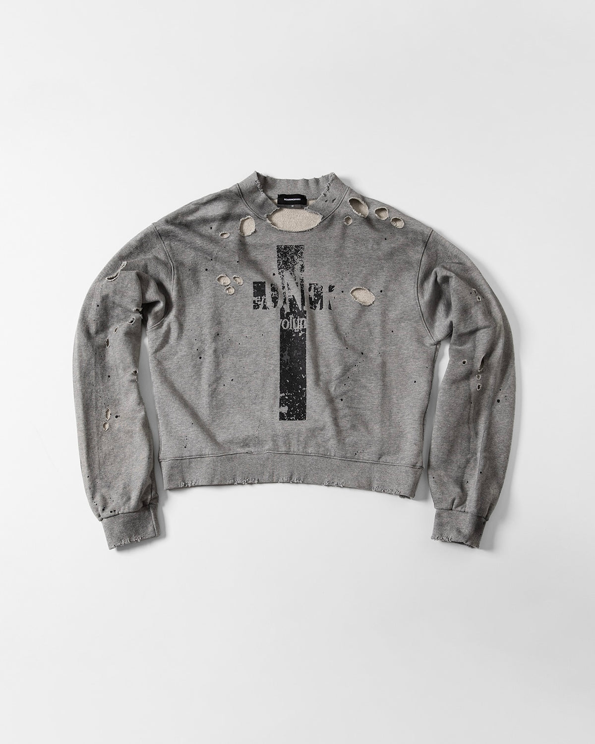 【roaringrad】Cross Damage Sweat Shirt