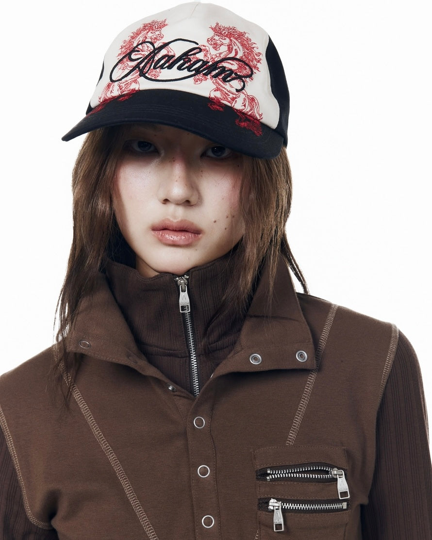 【AAKAM】Tribal Twin Horse Cap