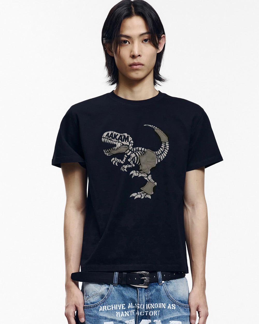 【AAKAM】Dino Patch Half Top