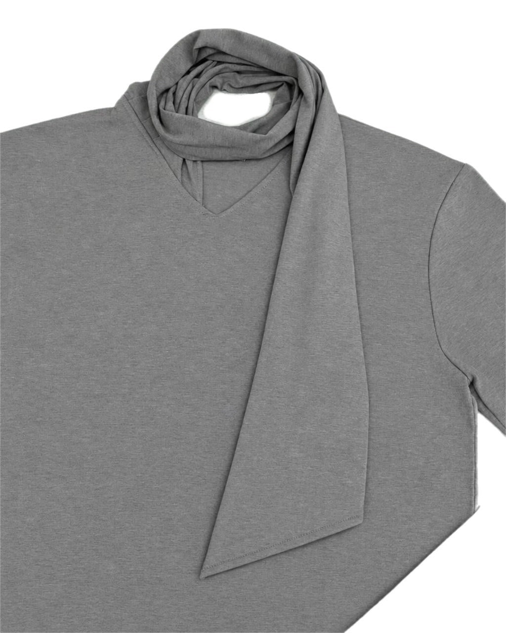 受注制【nmtc+】Draped Scarf Neck Top (2color)