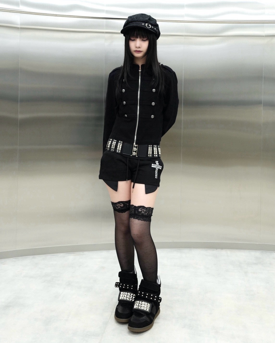 受注制【Never mind the XU】Napoleon grunge denim jacket (2color)