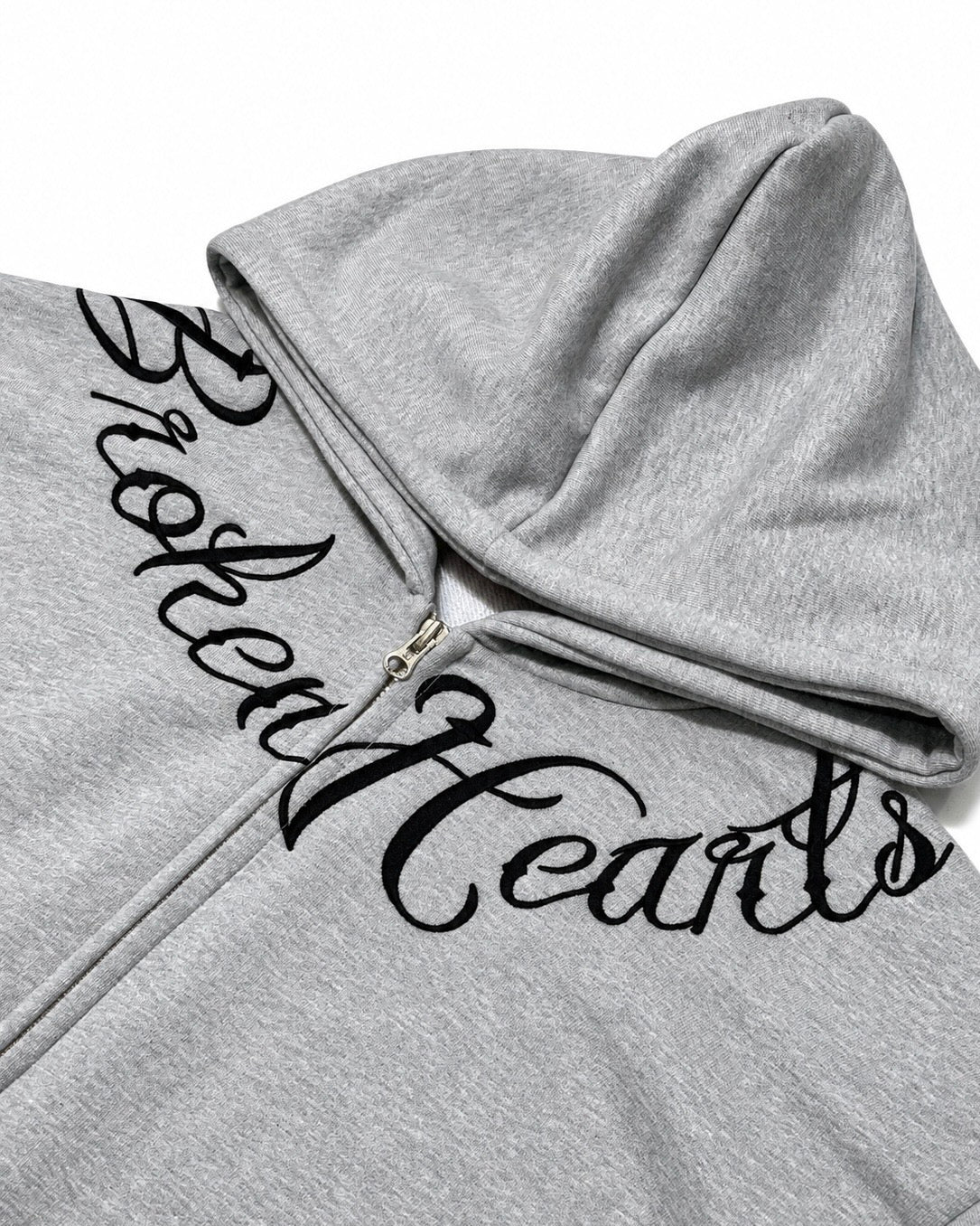 受注制【Never mind the XU】SCRIPT EYELET ZIP HOODIE (3color)