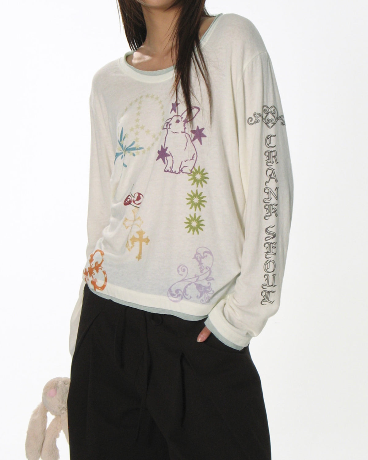 【CRANK】TATOO LAYERED TOP