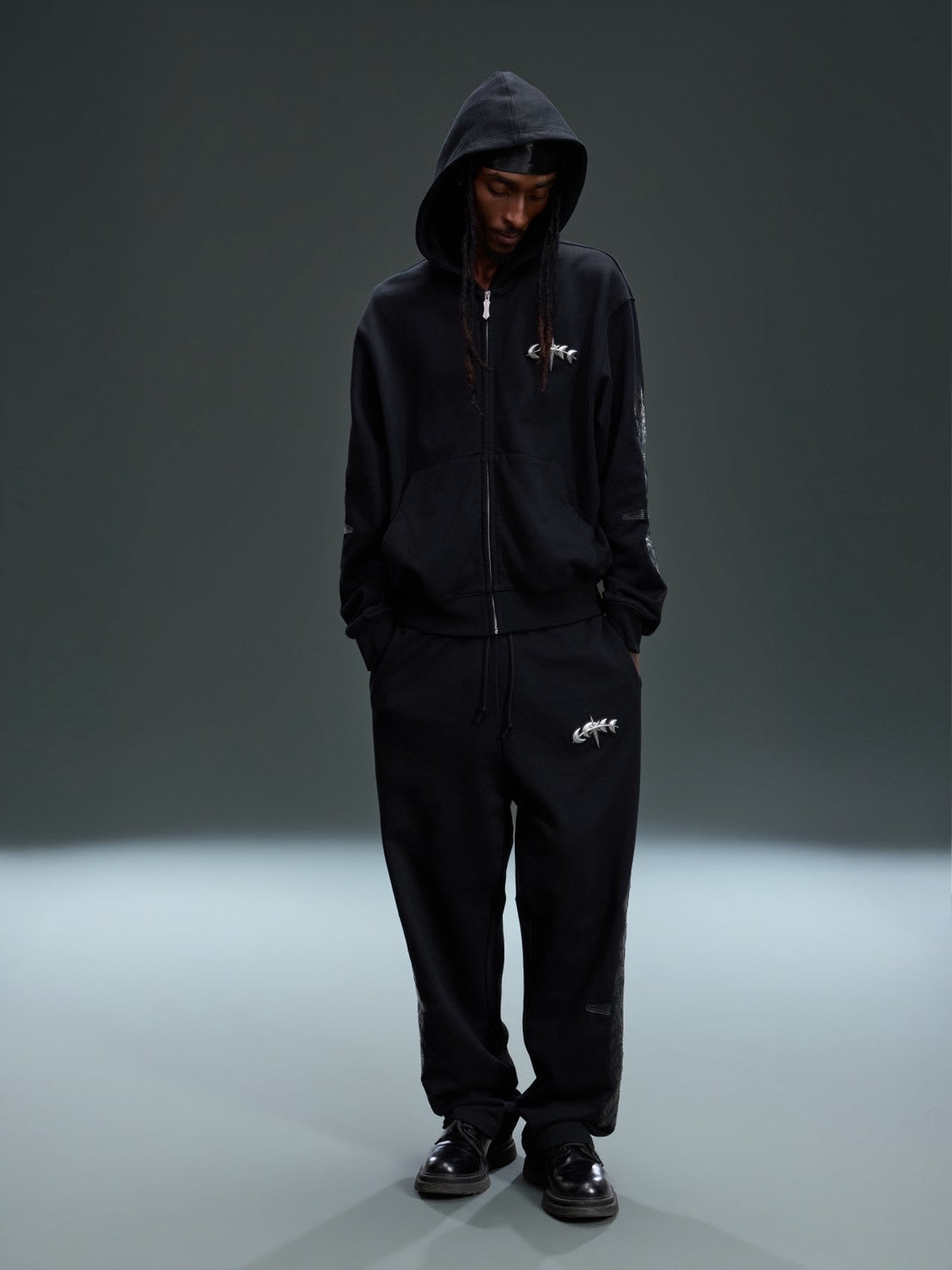 【The Boy Has No Patience】LEATHER PATCH PANTS