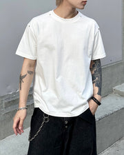 大阪店WEB限定受注制【Chikashitsu +】shoulder rivet t-shirt (3color)