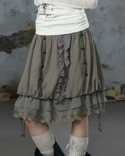 【Cest Nous】Lace Bud Skirt