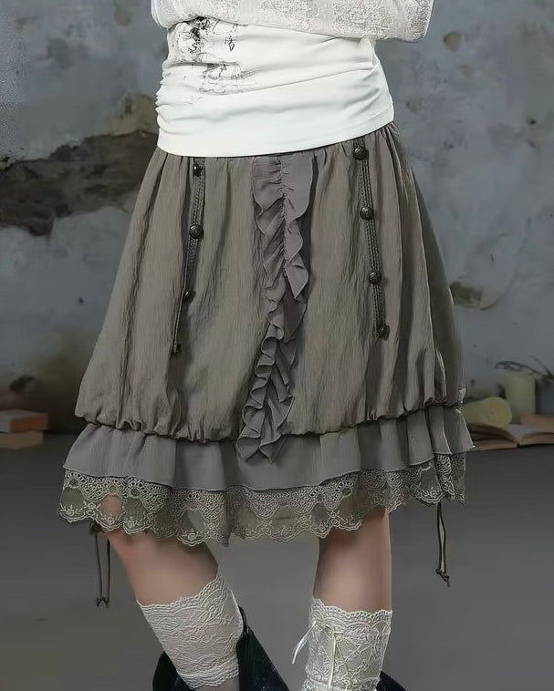 【Cest Nous】Lace Bud Skirt
