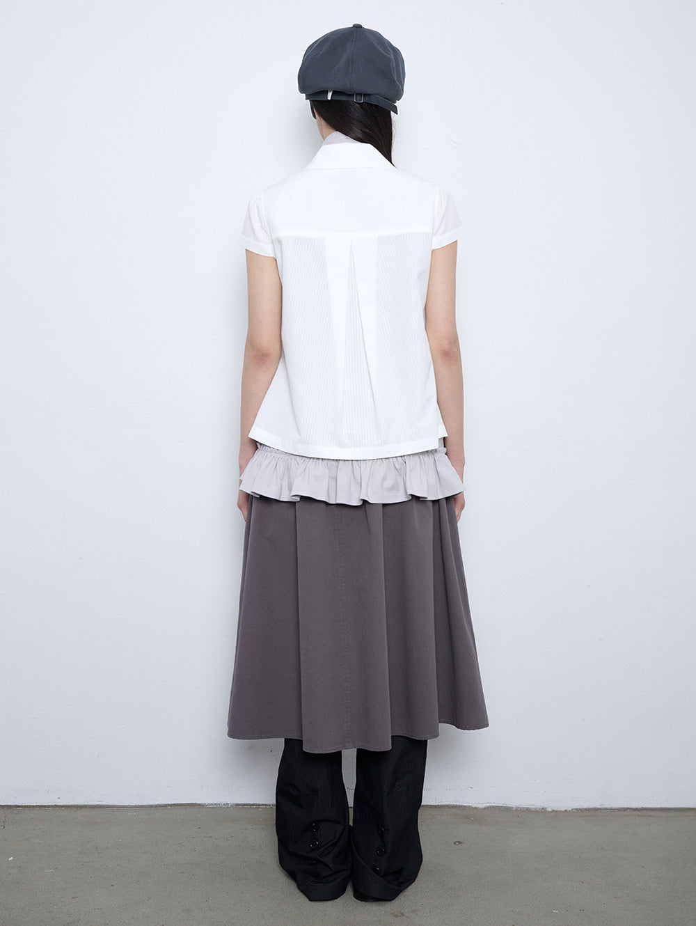 6/8 21:00発売【TUOMIO】ROUND COLLAR HALF JACKET