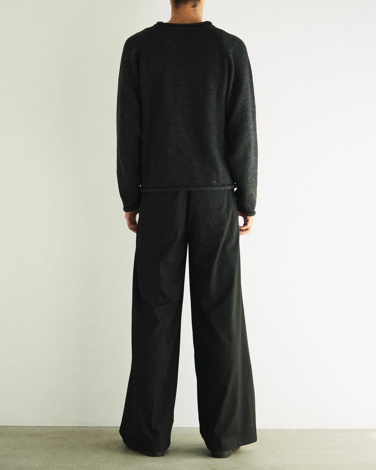 【CS】Cut-Off Nep Crewneck Knit