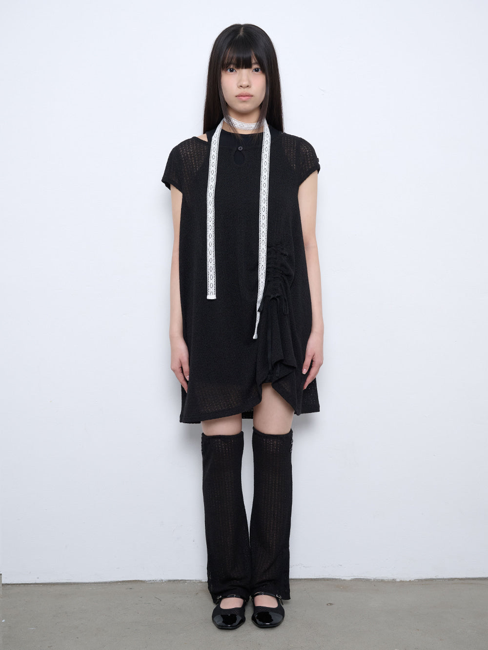 【TUOMIO】CROCHET MINI DRESS
