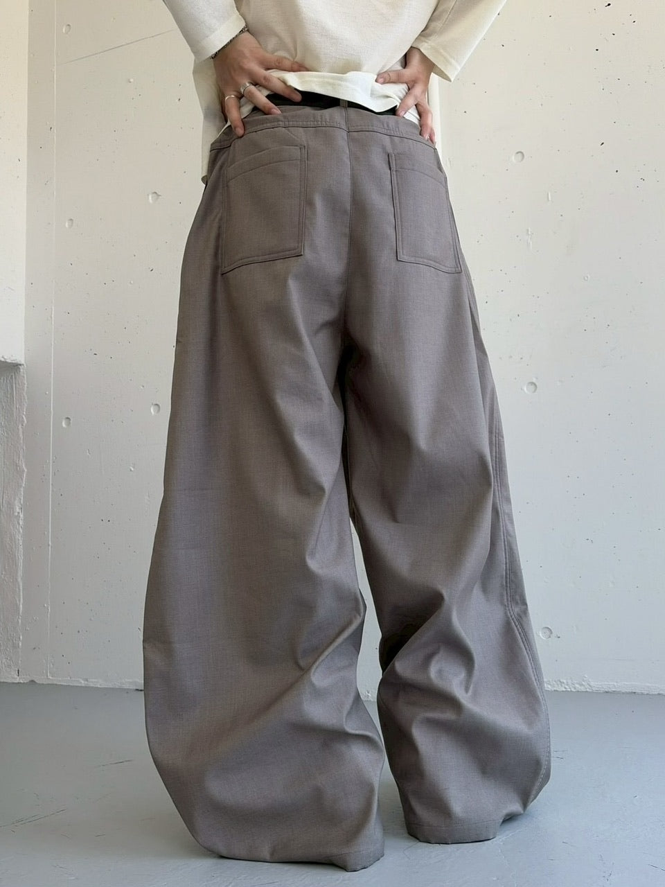 国際配送【LUV CODE】diagonal button wide pants (3color)