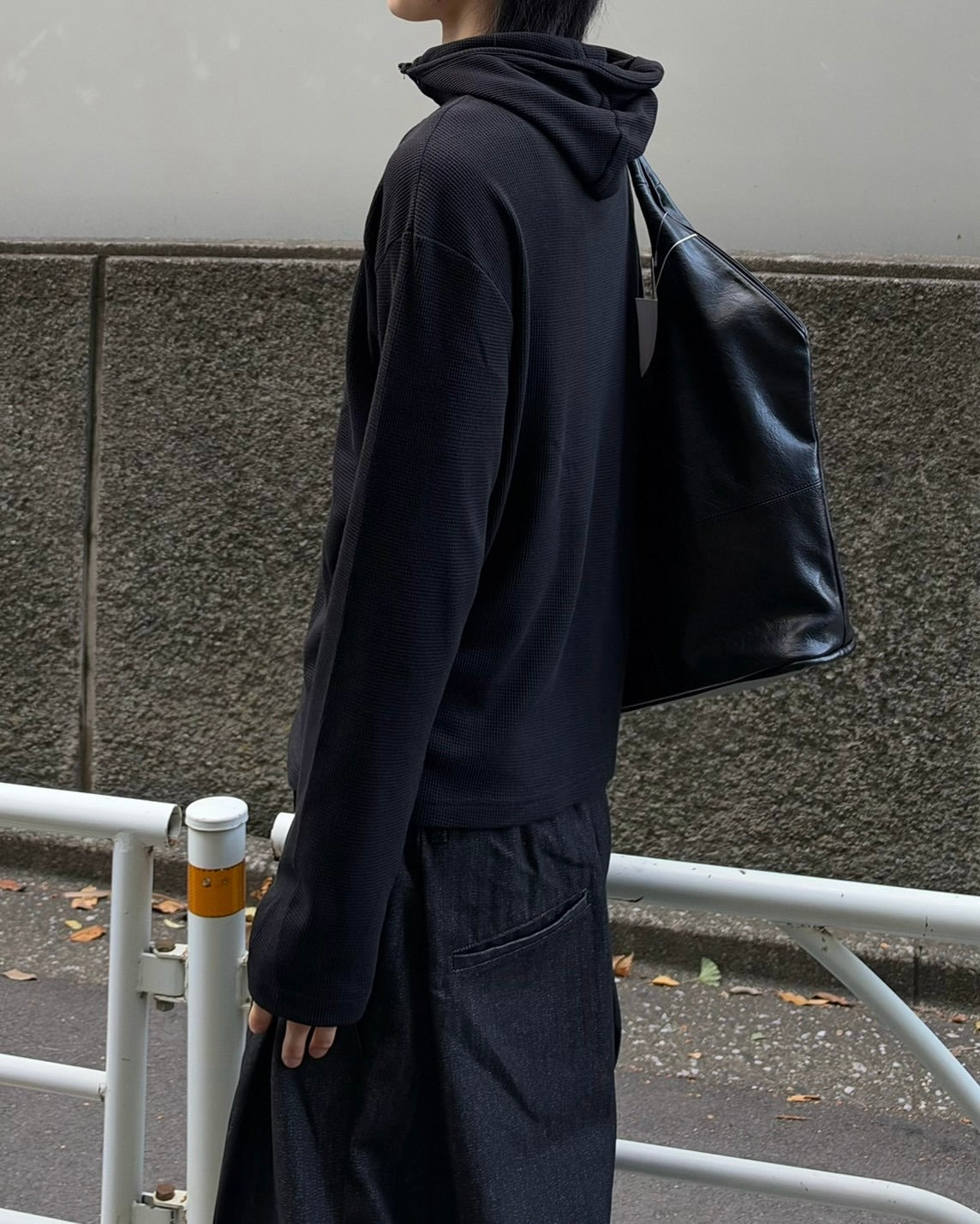 受注制【nmtc+】Diagonal Zip Hood Top (3color)