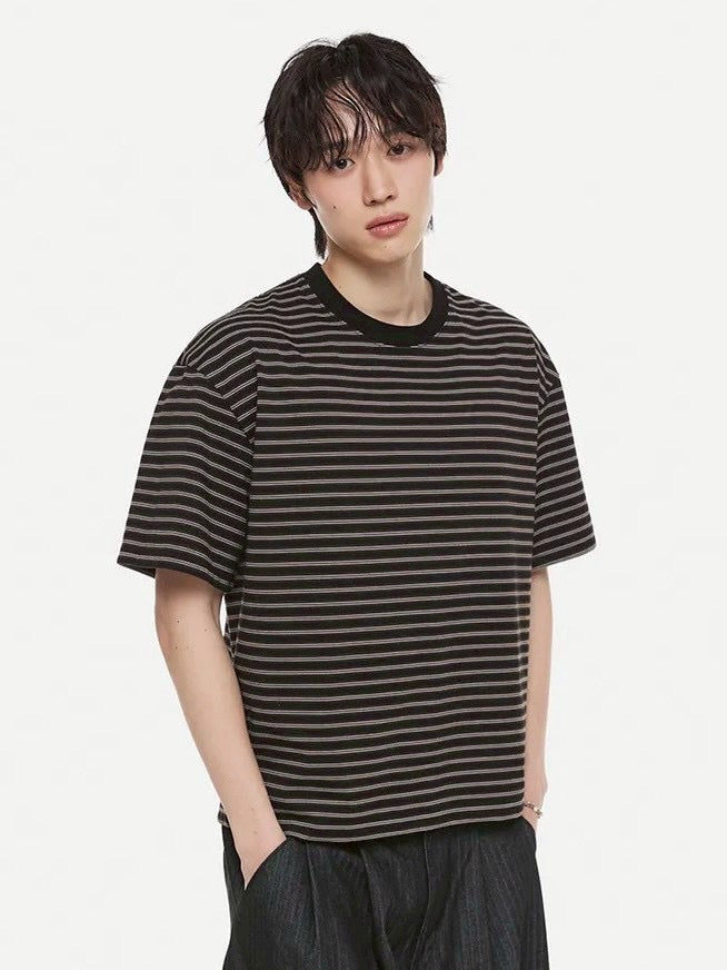 【DNSR】Stripe Crop T-Shirt