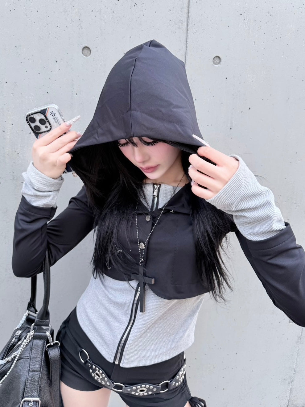 3/1 20:00発売 受注制【nmtc +】bi color vintage zip up hoodie / 【エヌエムティーシープラス】バイカラービンテージジップアップパーカー (2color)