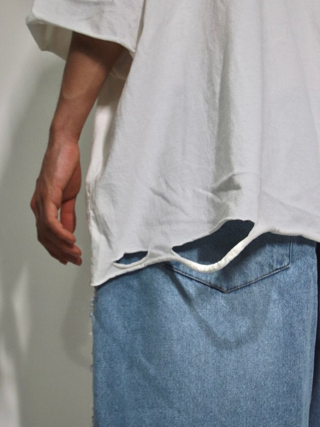 【Never mind the XU】print damage tee (2color)