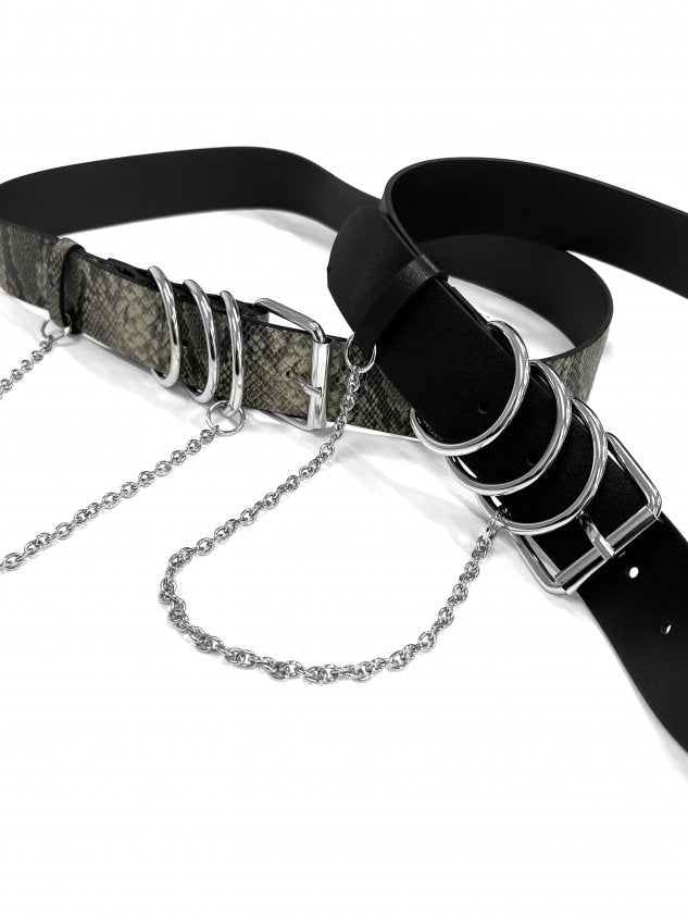 受注制【Never mind the XU】D ring chain belt (2color)