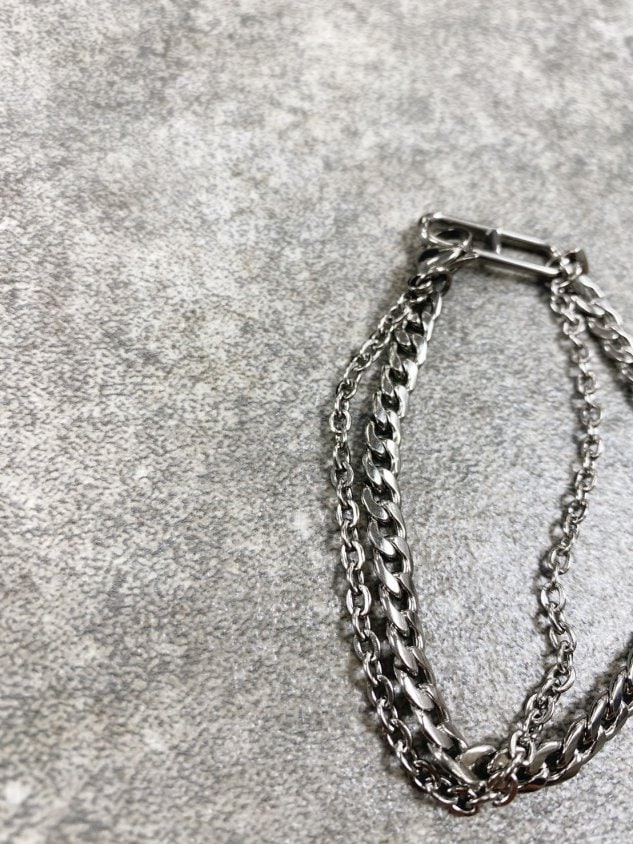 受注制【Chikashitsu +】layered silver bracelet