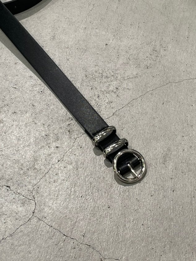 【Chikashitsu +】circle buckle belt (3color)