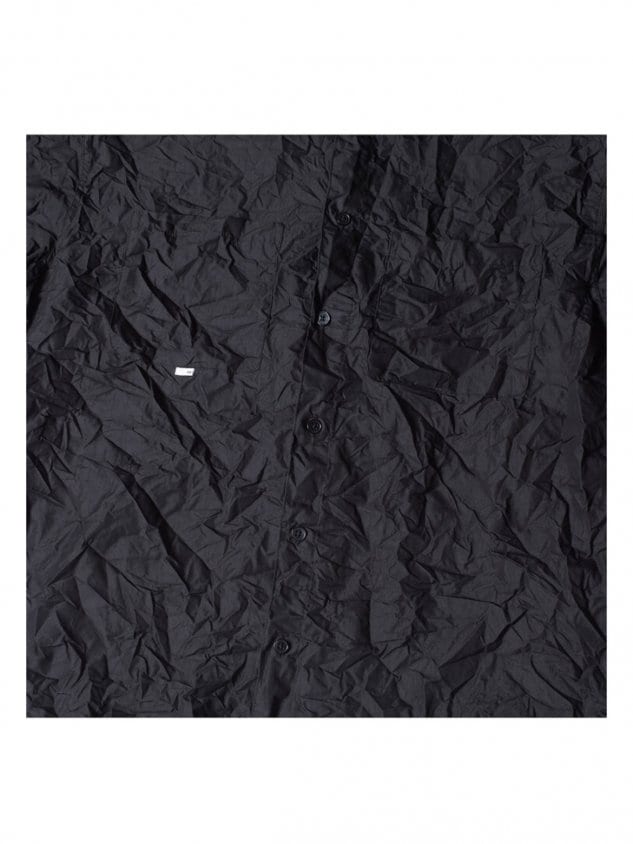 【NOMANUAL】WRINKLED SHORT SLEEVE SHIRT - BLACK