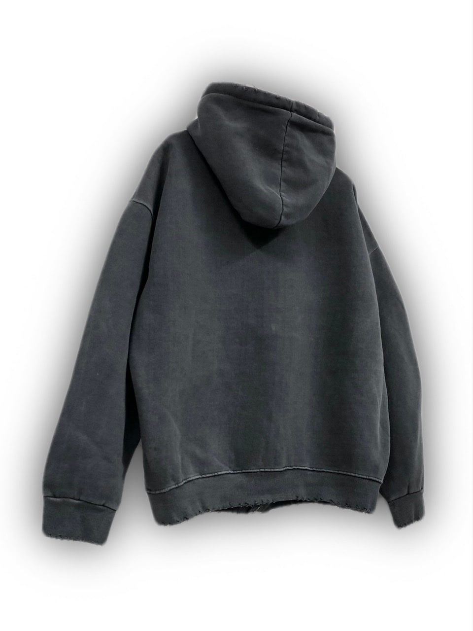 受注制【Never mind the XU】damage zip hoodie (3color)