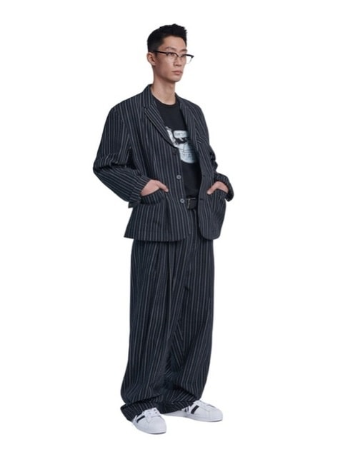 【NOMANUAL】THREE BUTTON SEERSUCKER JACKET