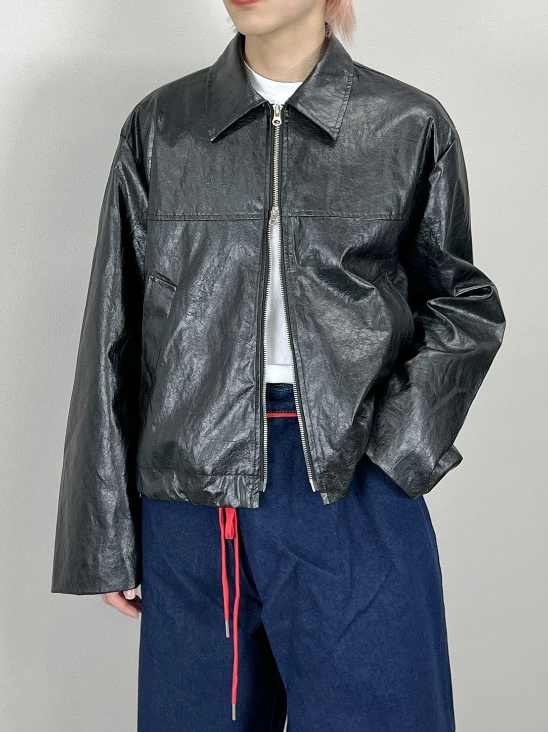 受注制【Chikashitsu +】leather short blouson