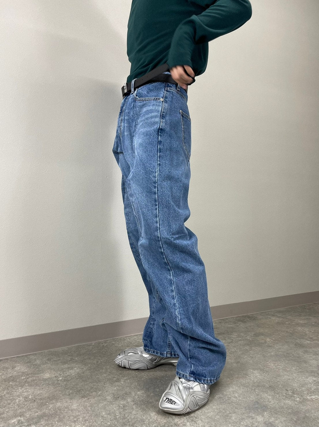 受注制【Chikashitsu +】wire design denim pants