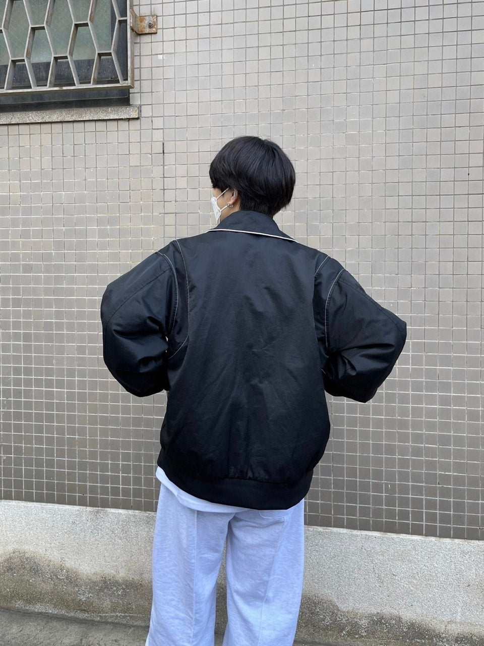 受注制【Chikashitsu +】spring varsity jacket (2color)