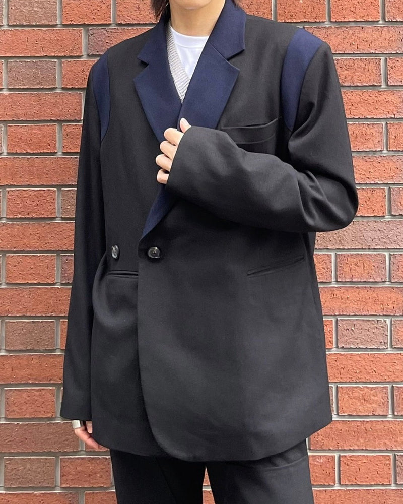 受注制【Chikashitsu +】set up varsity design jacket (2color)