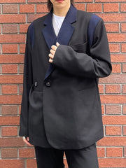 受注制【Chikashitsu +】set up varsity design jacket (2color)