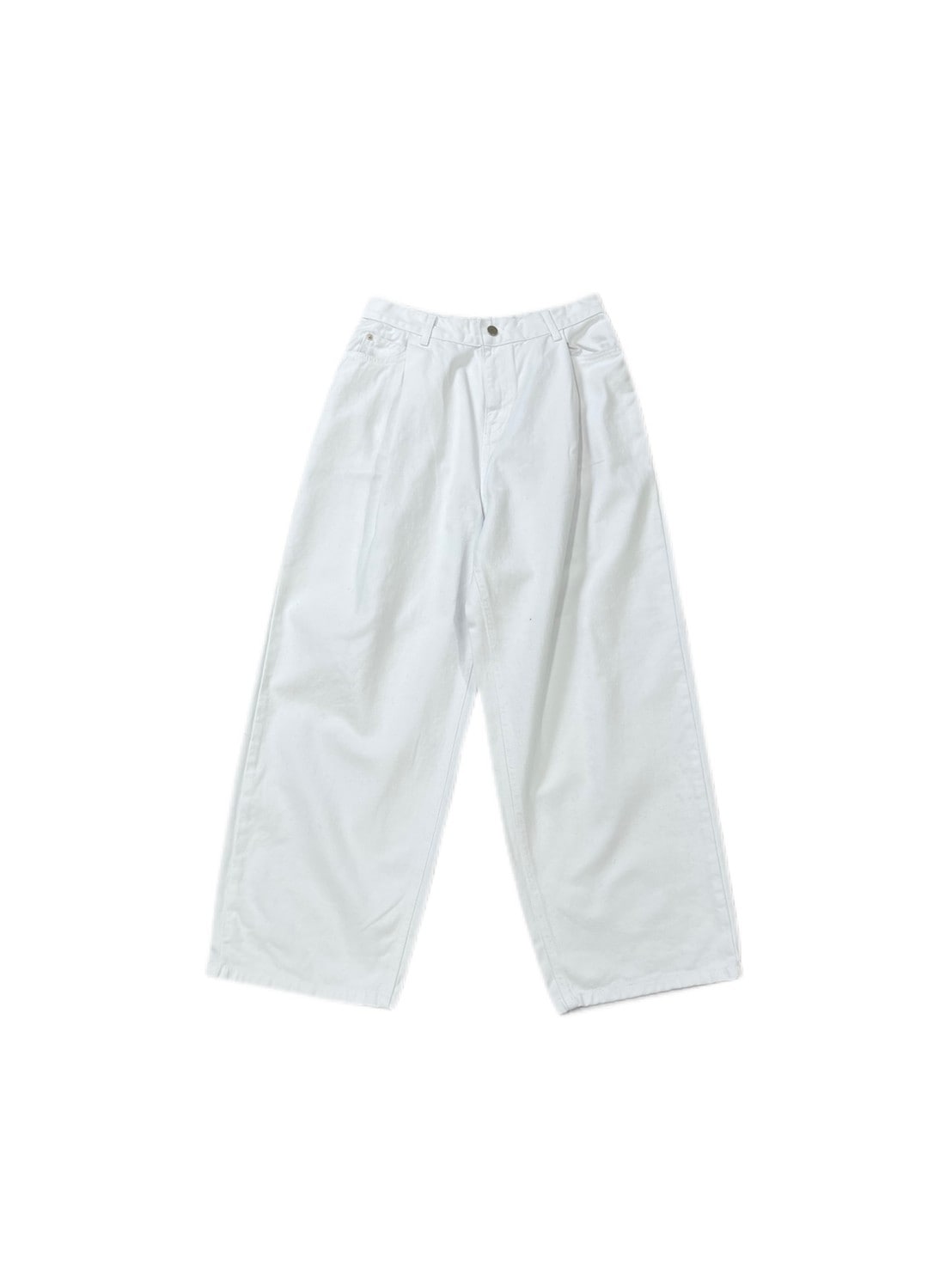 【Chikashitsu +】wide tuck denim pants (2color)