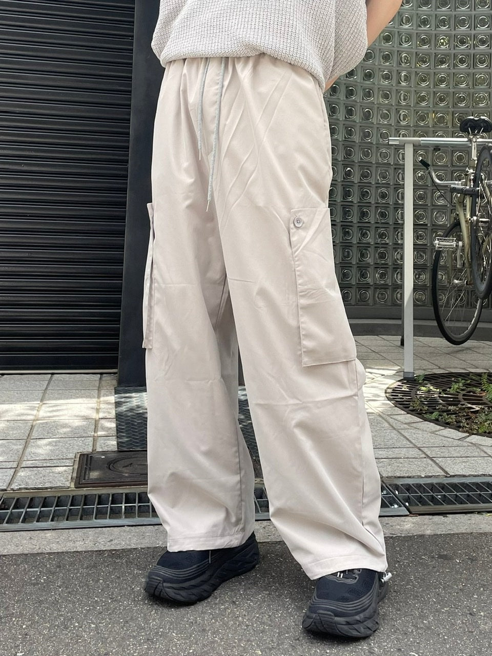 受注制【Chikashitsu +】pocket cargo pants (2color)