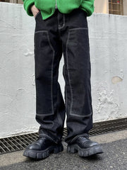 受注制【Chikashitsu +】stitch painter pants