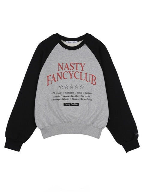 【FANCY CLUB】HELLO WORLD CROP SWEATSHIRT
