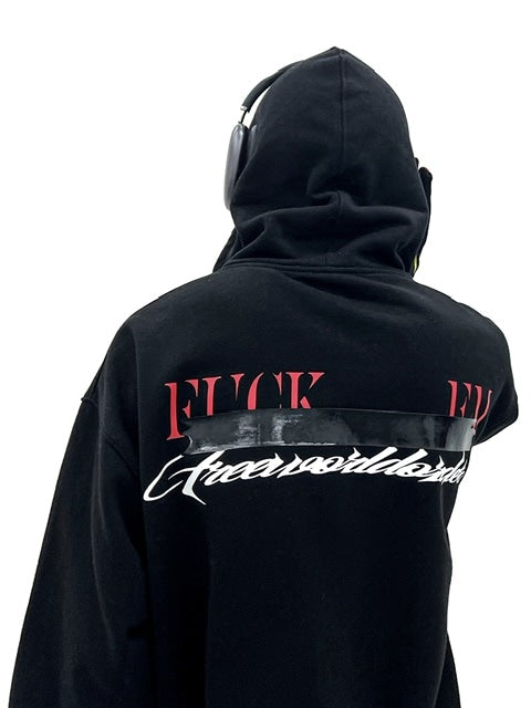 【F.V.V.O】BLACK TAP PRINTED ZIP HOODIES