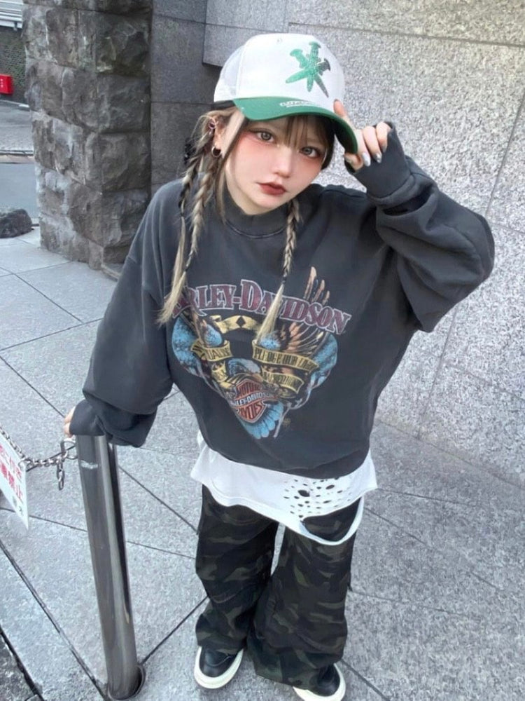 受注制【Never mind the XU】Harley-Davidson sweat shirt