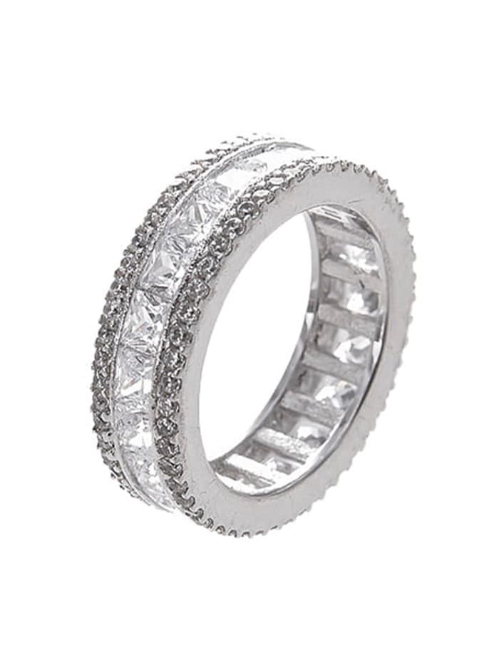 【BLACK PURPLE】AAA DIA CRYSTAL 3-LINE RING