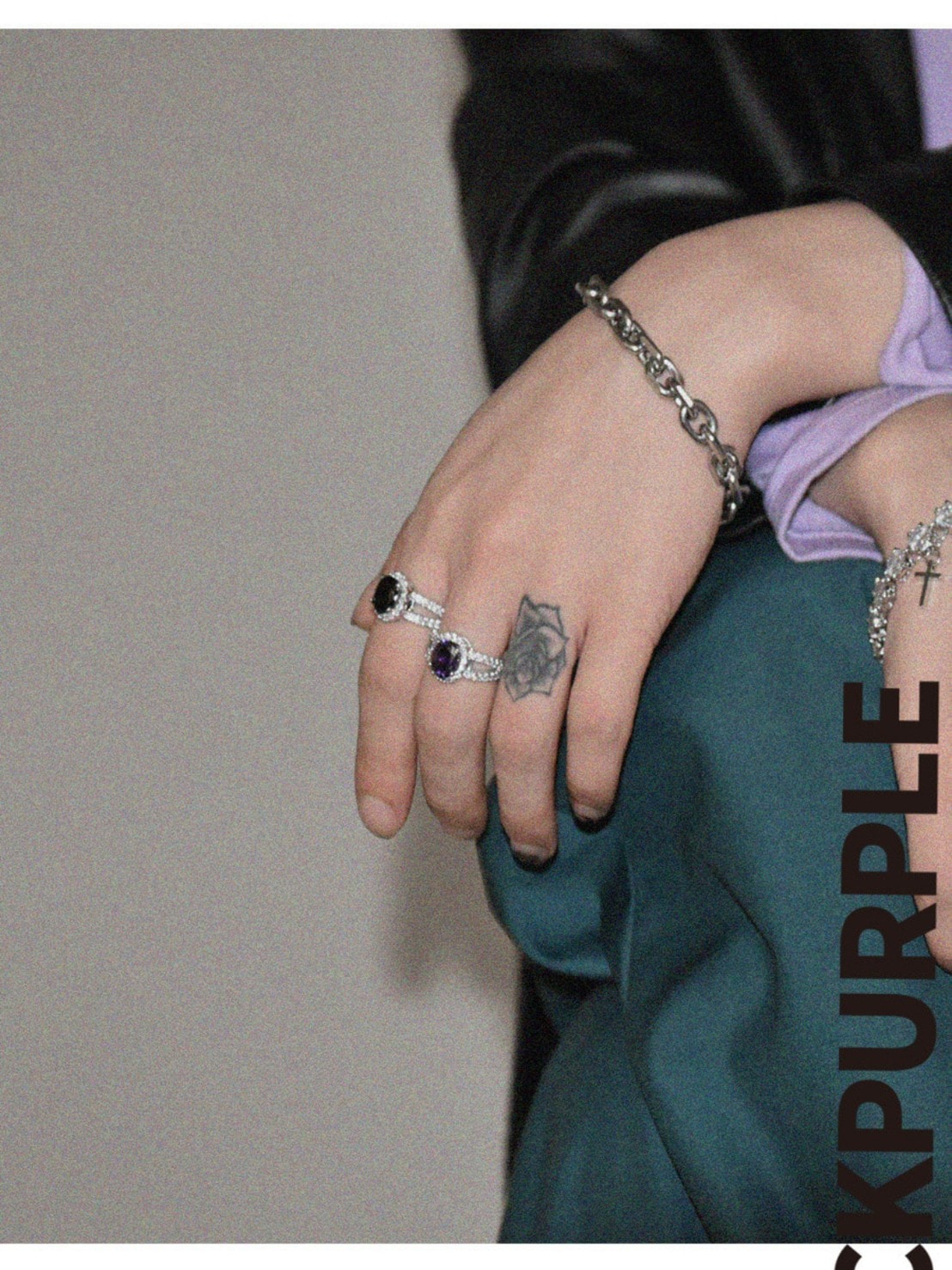 【BLACK PURPLE】GOTHIC CUBIC RING