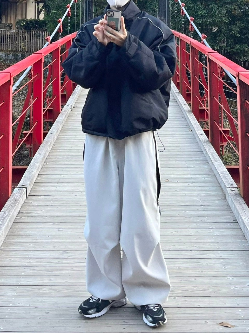 受注制【youll】bi-color wide jogger pants (2color)