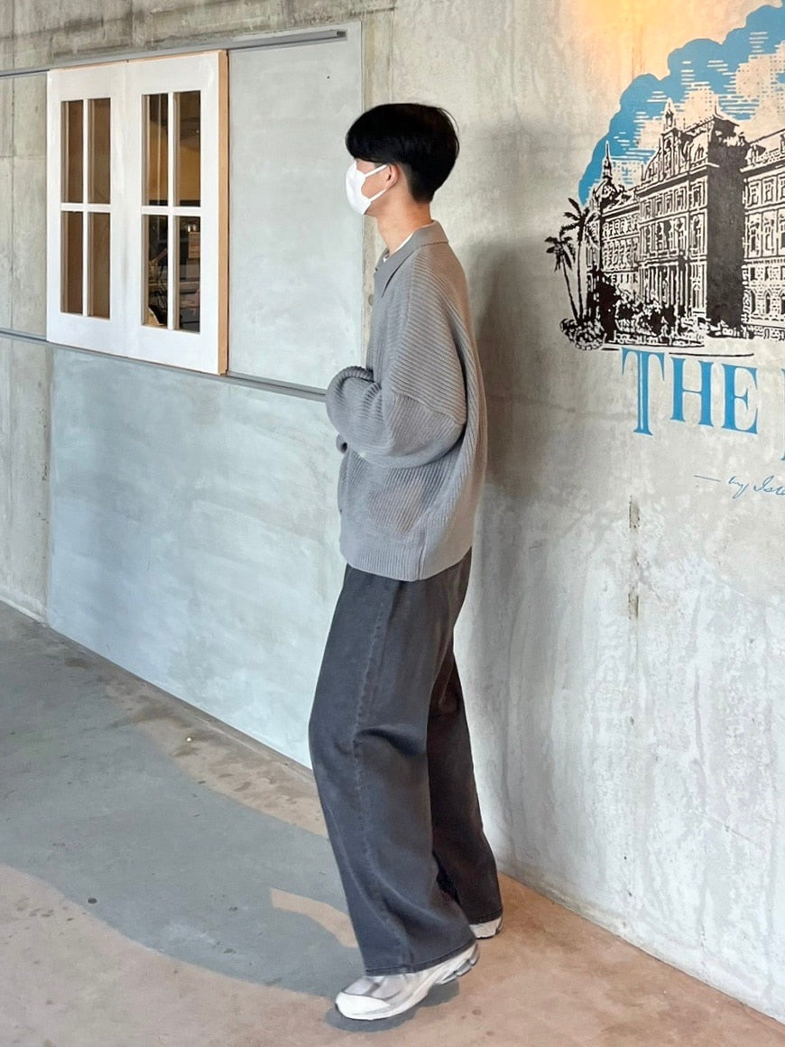 受注制【youll】collar knit cardigan