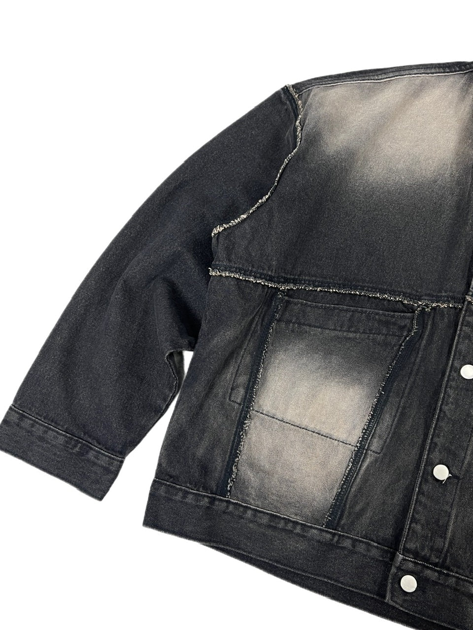 受注制【Chikashitsu +】vintage wash denim jacket (2color