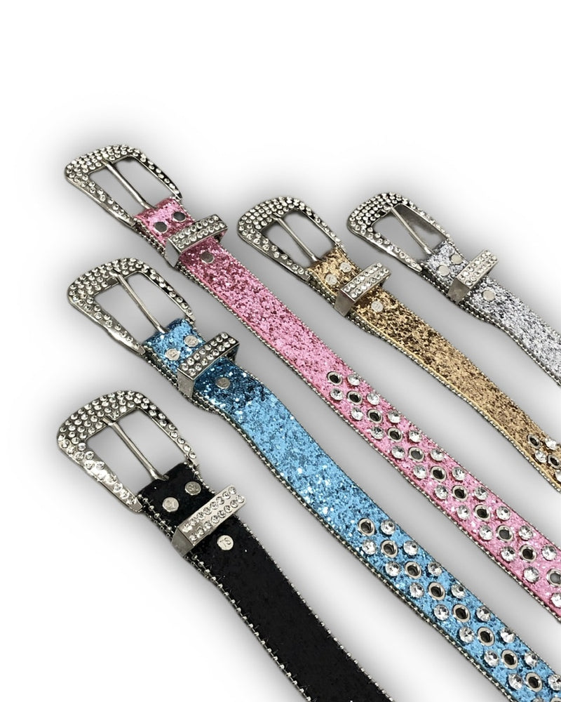 国際配送【Never mind the XU】rhinestone belt 2 (6color)