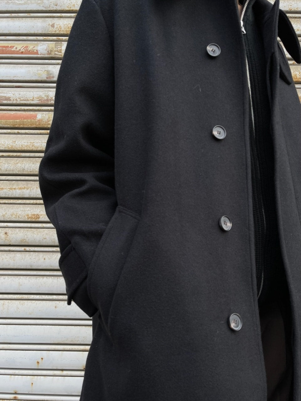受注制【Chikashitsu +】high neck coat (3color)