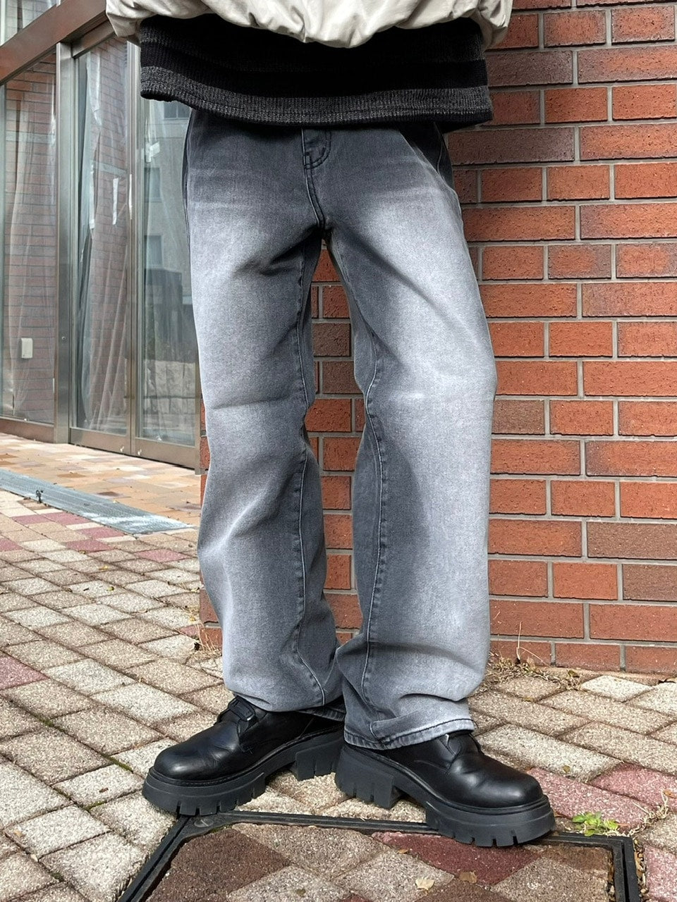 【Chikashitsu +】vintage wash denim pants (2color) / 【チカシツプラス】ヴィンテージウォッシュデニムパンツ