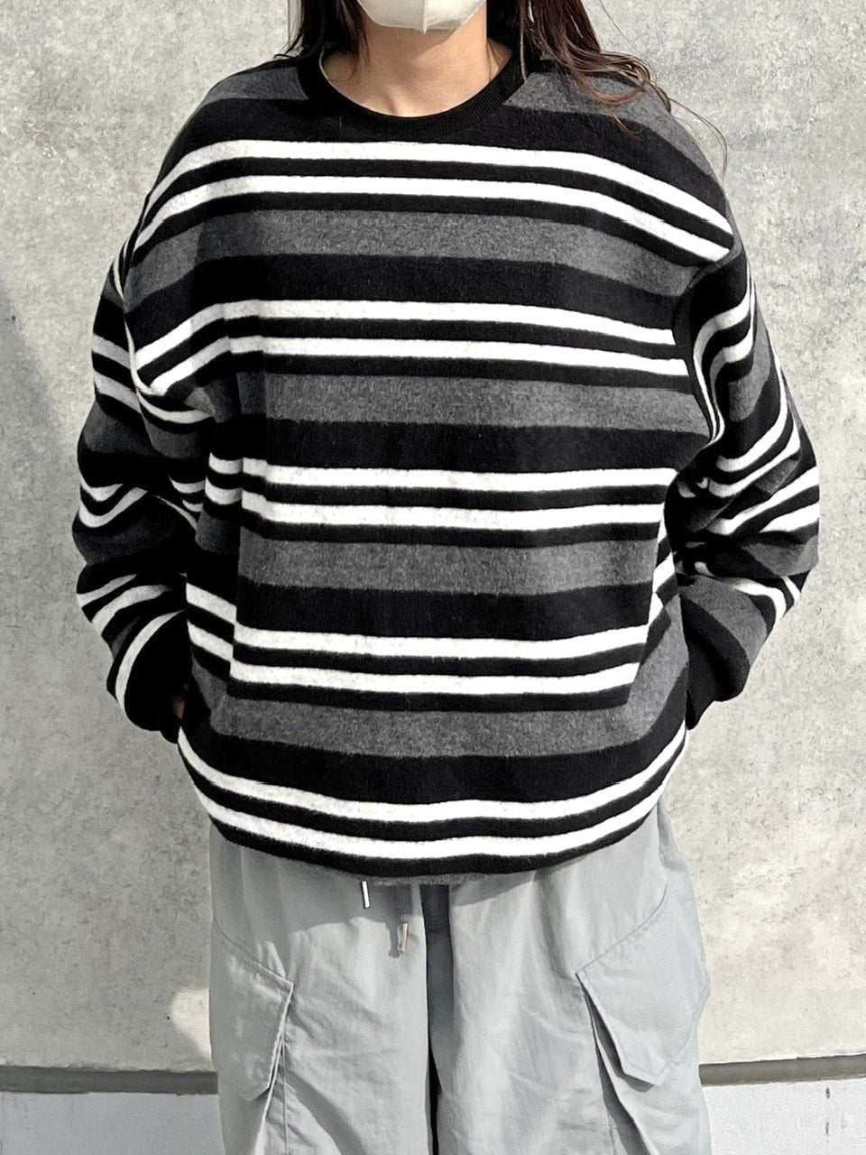 受注制【youll】border sweat shirt (2color)