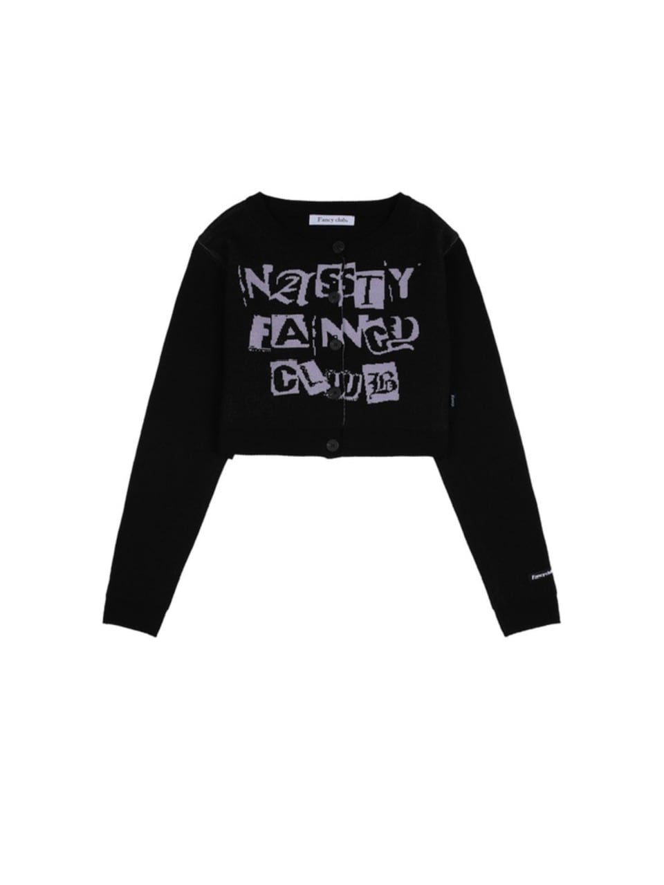 【FANCY CLUB】FANCY STAMP CROP CARDIGAN
