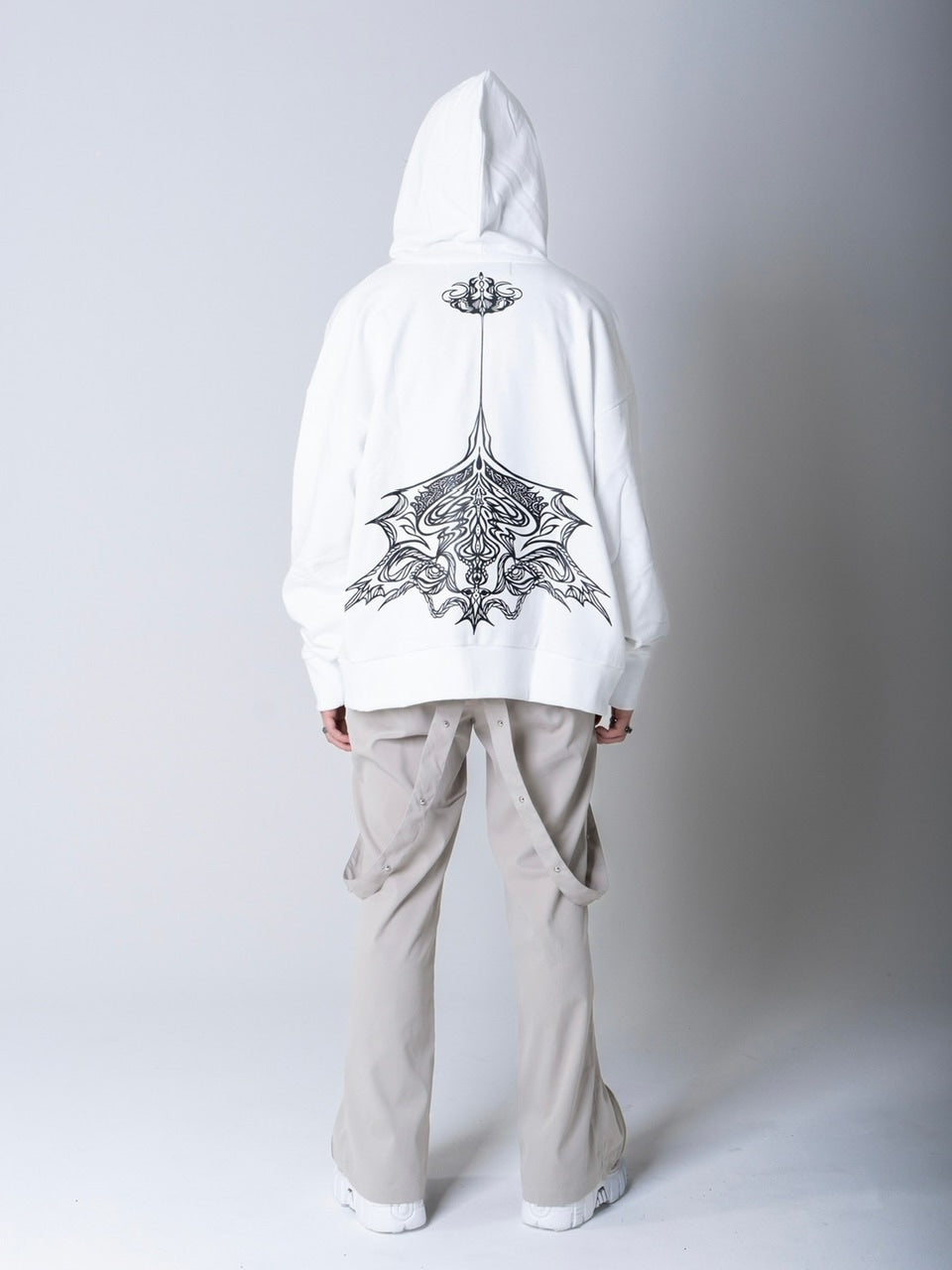 【Bizarre Maiden】strap zipper flared pants (2color)