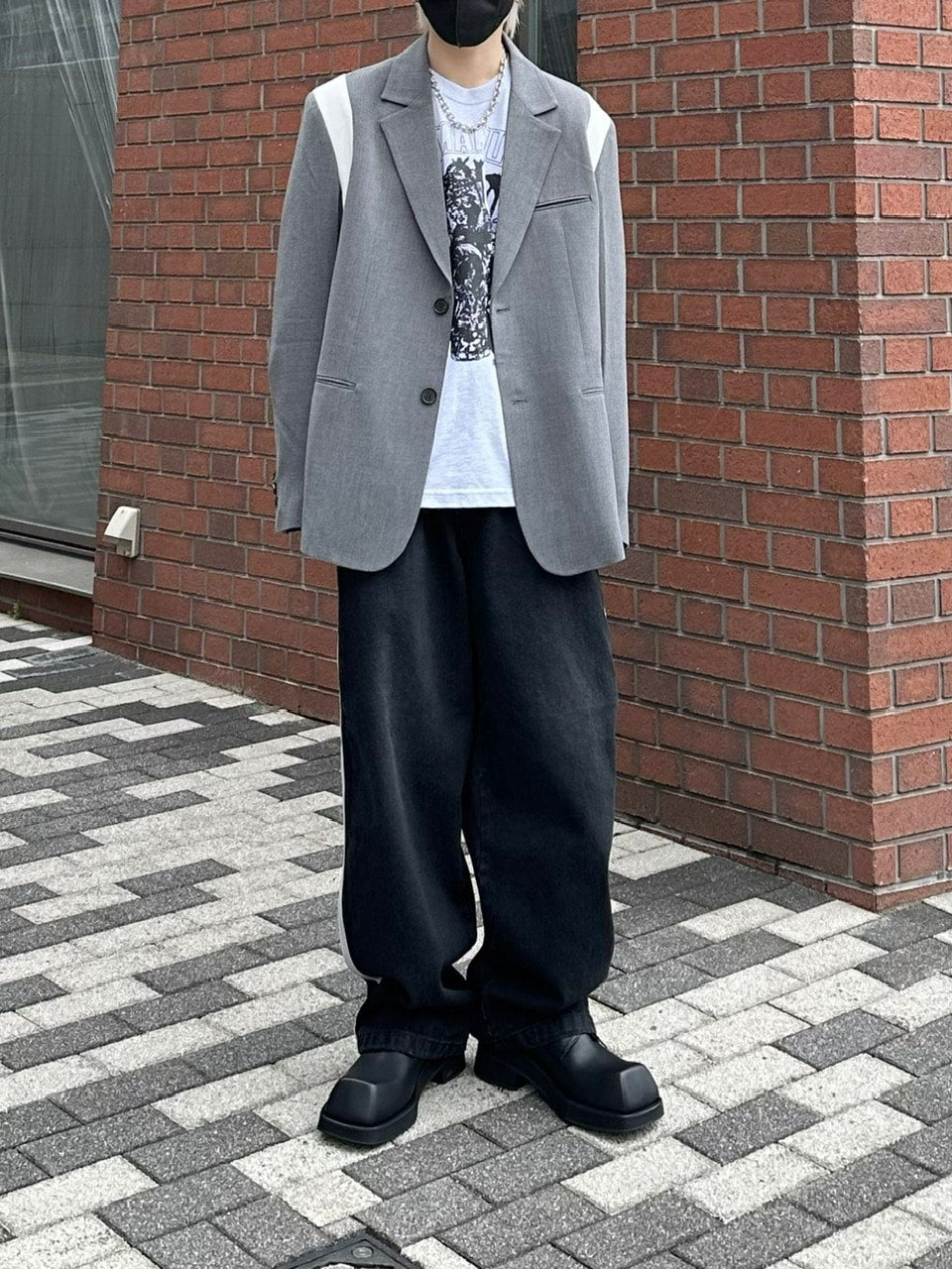 受注制【Chikashitsu +】square toe derby shoes