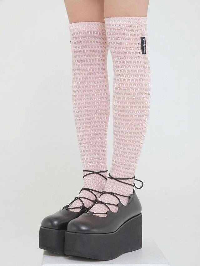 【Uglyshadow】MESH KNEE SOCKS