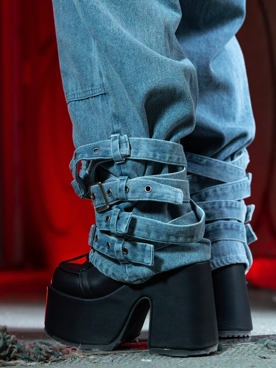 【Bizarre Maiden】belt denim pants